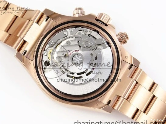 MiroTime 0111 DAYTONA 116505 RG OMF BEST EDITION BLACK RG DIAL ON RG BRACELET A7750 (SLIM MOVEMENT) Trendsetting 1797